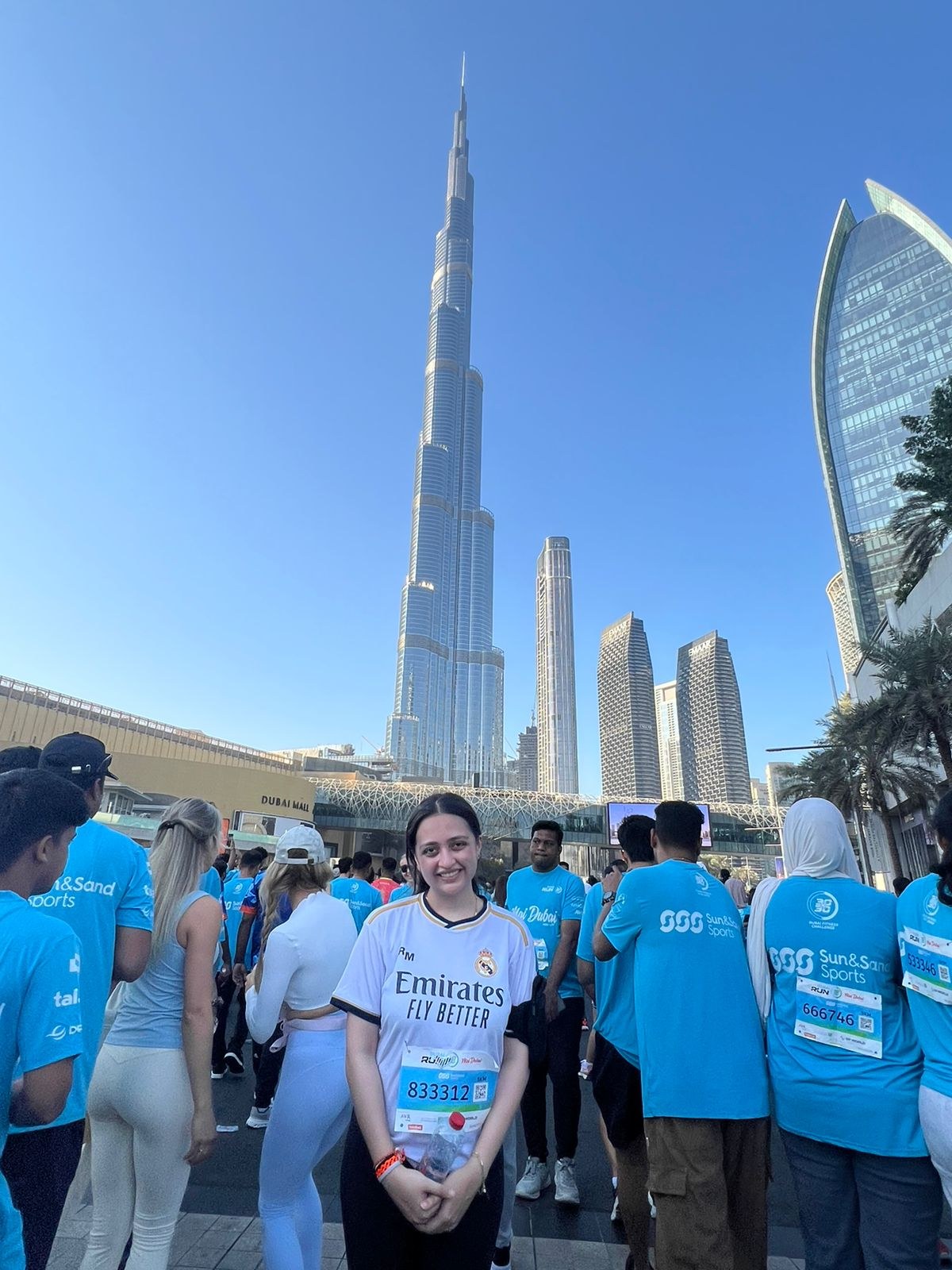 Aayushi Parmar at Dubai Run near Burj Khalifa
